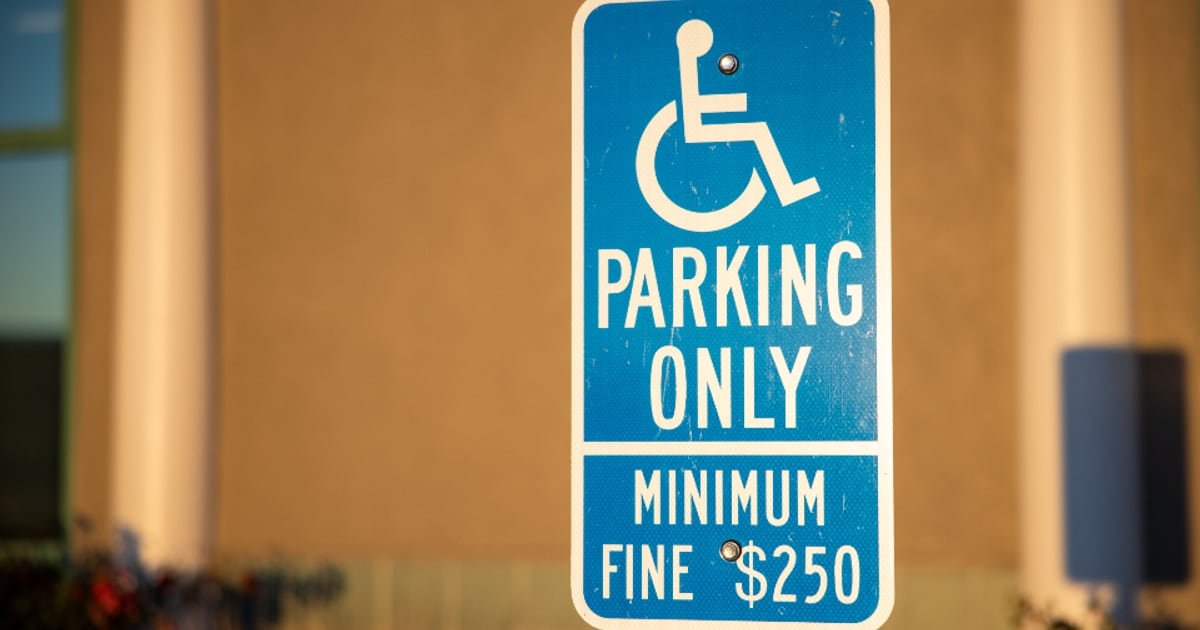 A wheelchair access sign