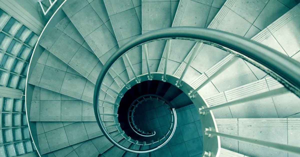 A spiral staircase