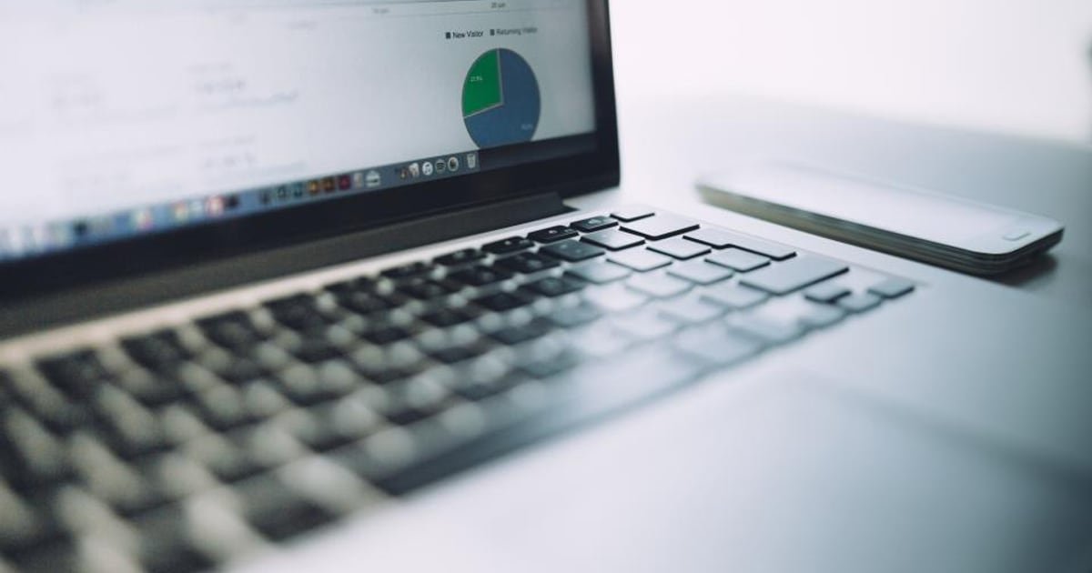 Analytics charts on a screen