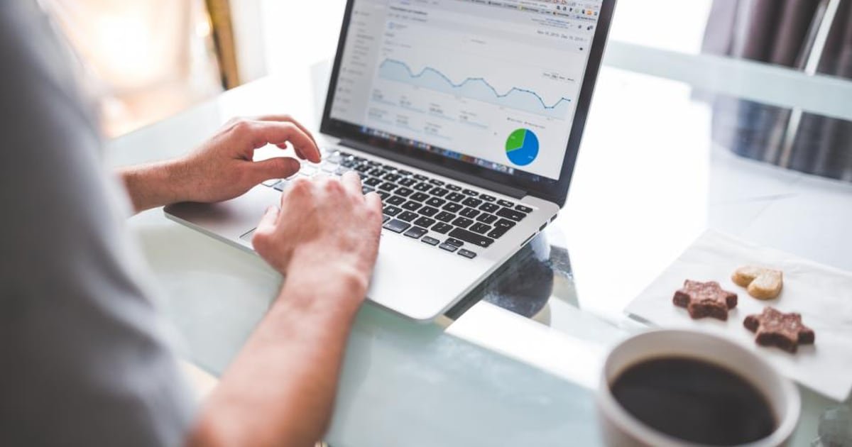 Charts on an analytics screen