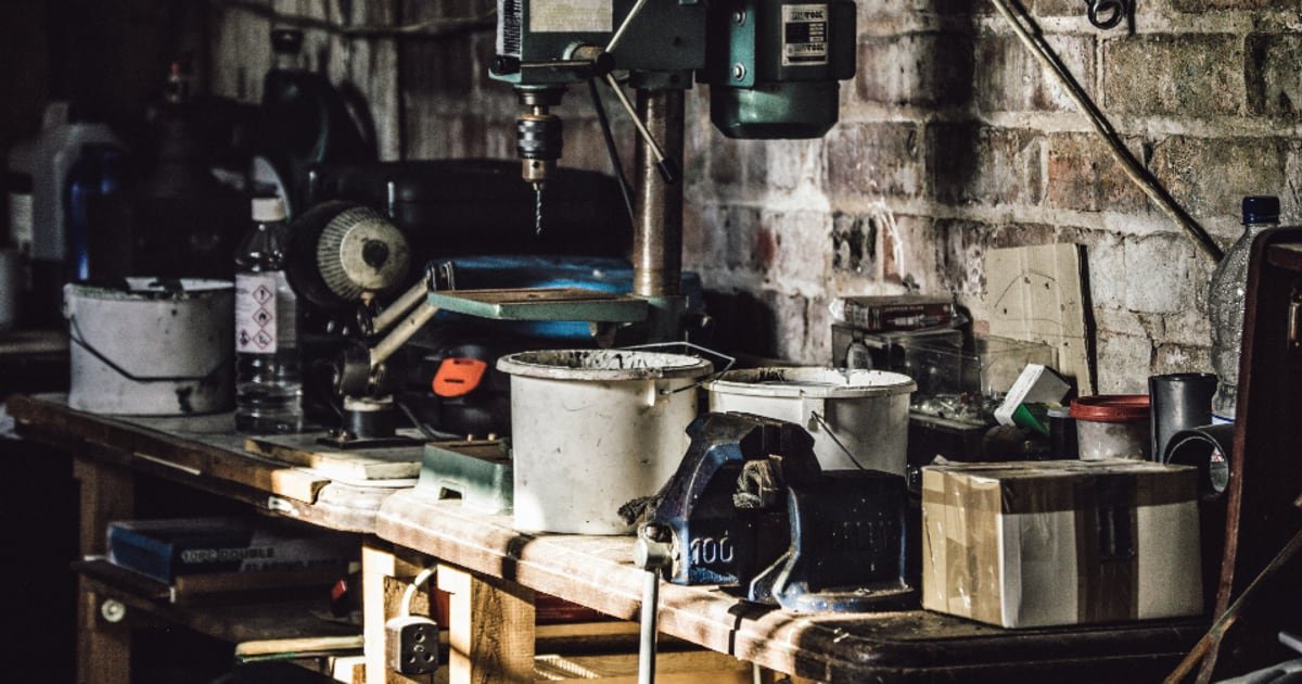 Tools laid out on a workbench