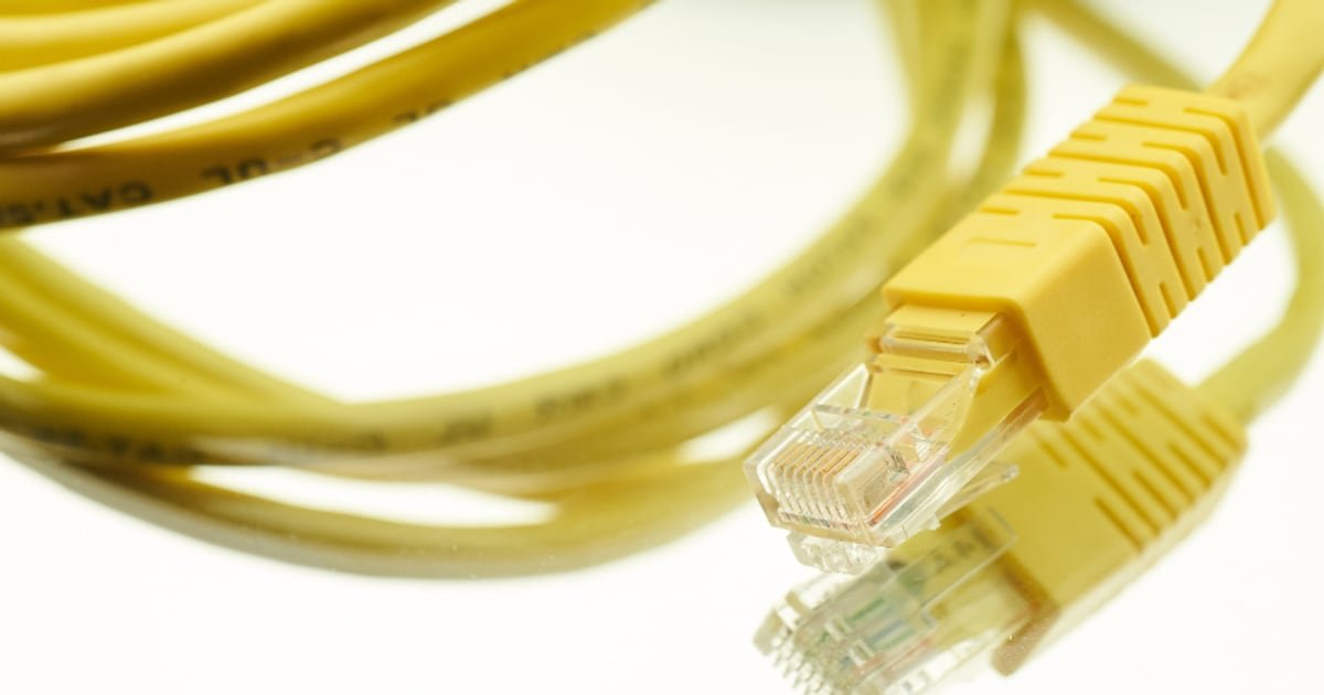 Network cables in a server rack