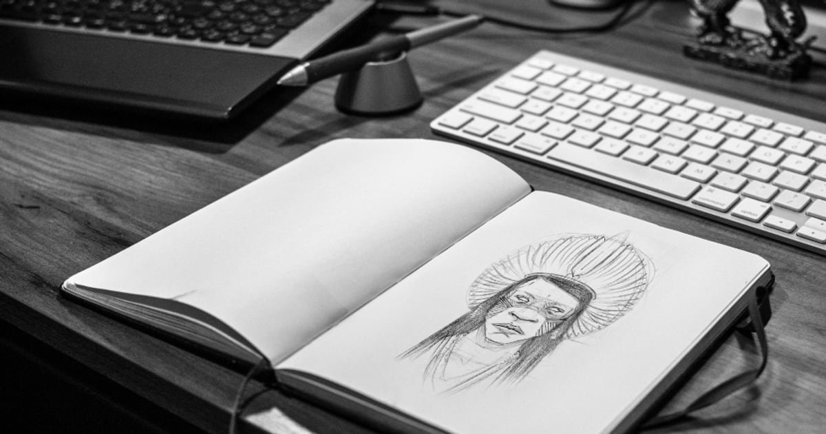 A designer's sketch on paper