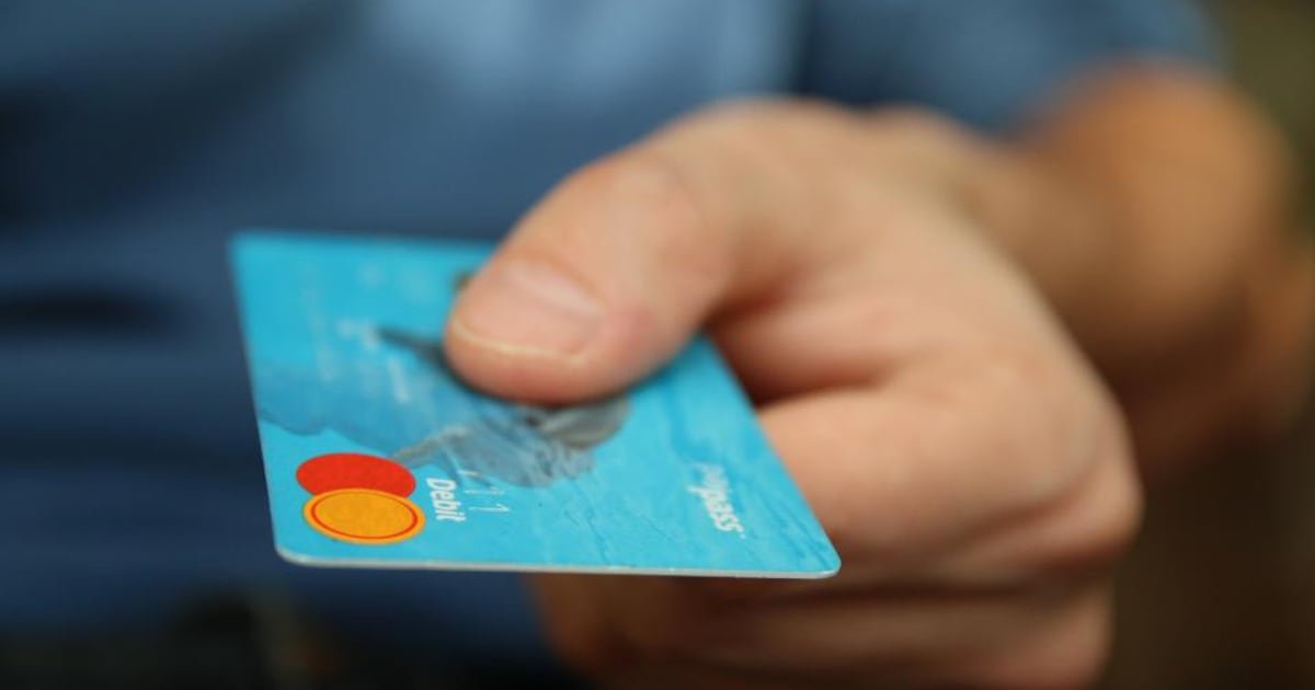 A credit card and cash