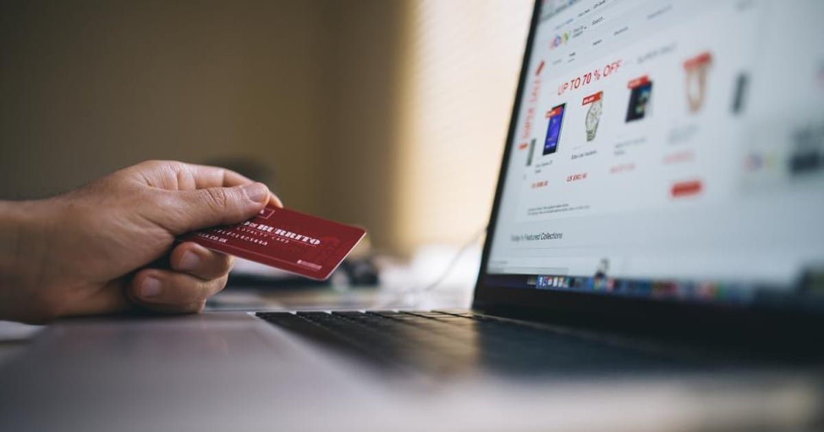 Online shopping on a device