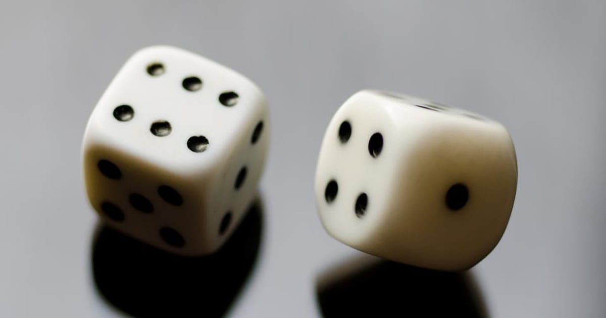 Dice on a table