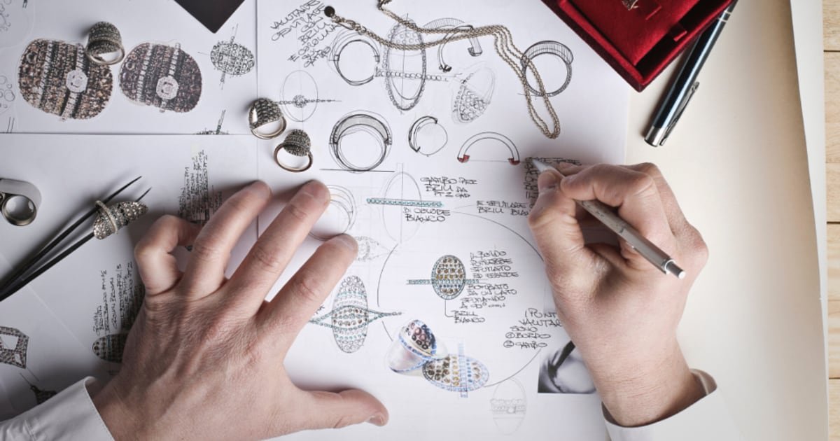 A designer sketching concepts