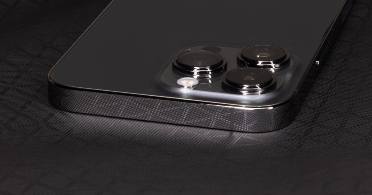 An iPhone on a surface