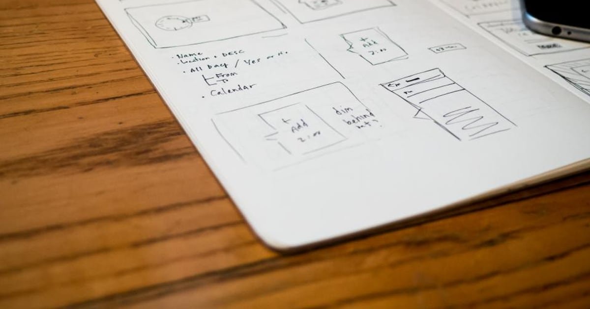 Design mockups laid out