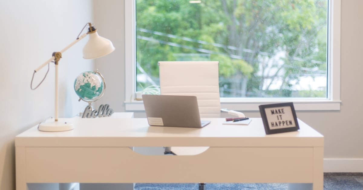 A home office desk
