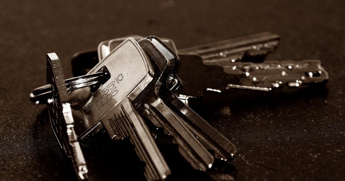 A key in a door