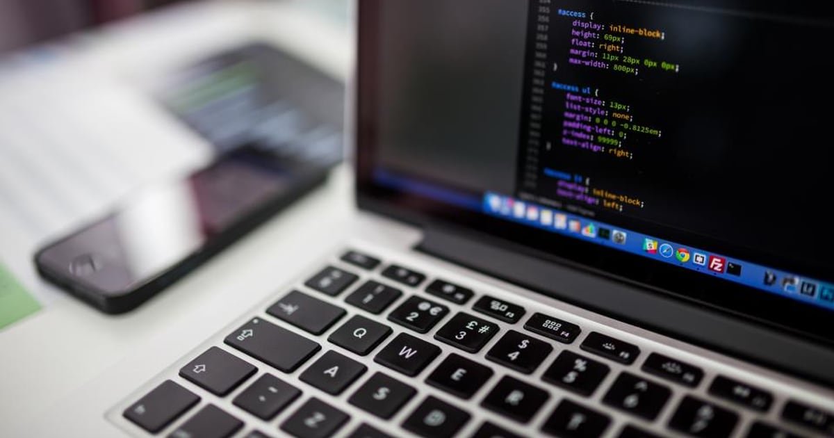 Lines of code on a dark screen