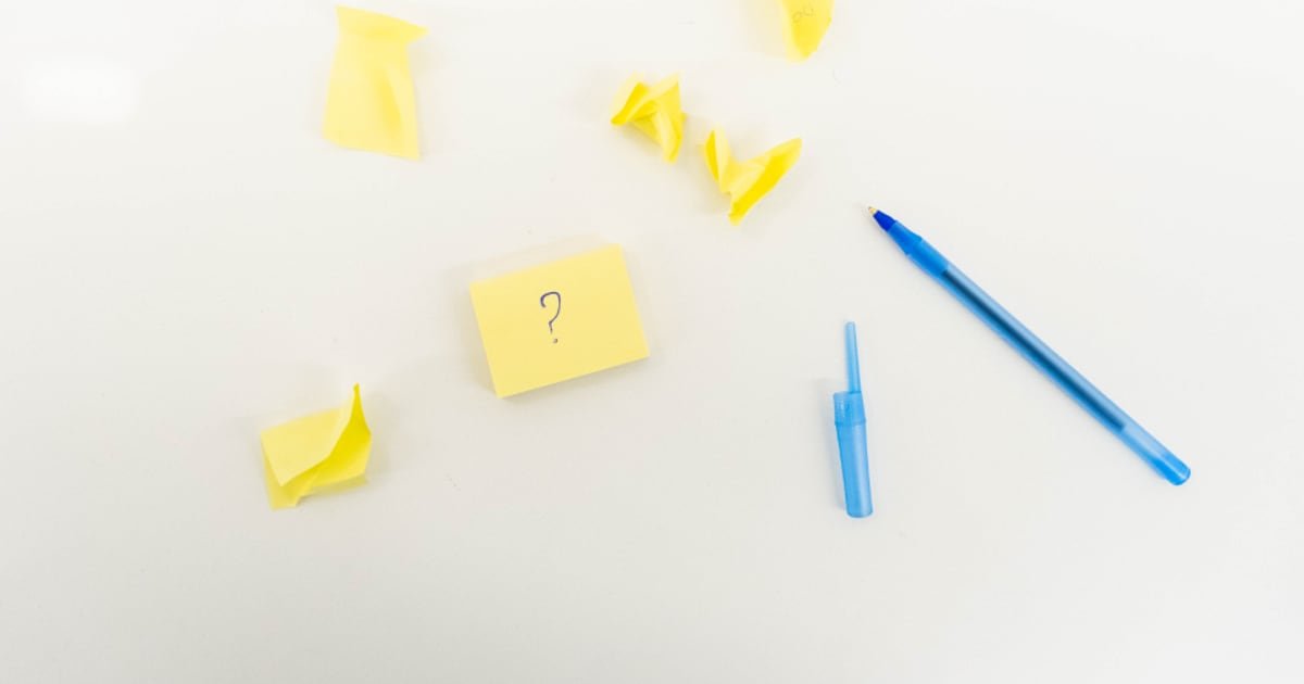 Sticky notes on a board