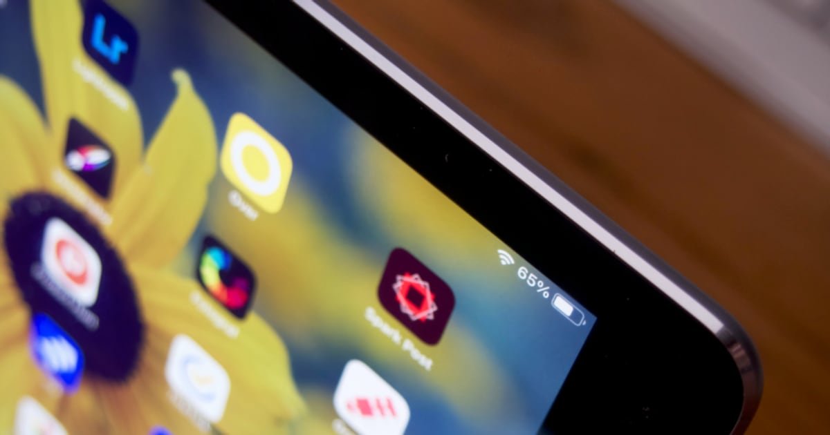 A tablet screen