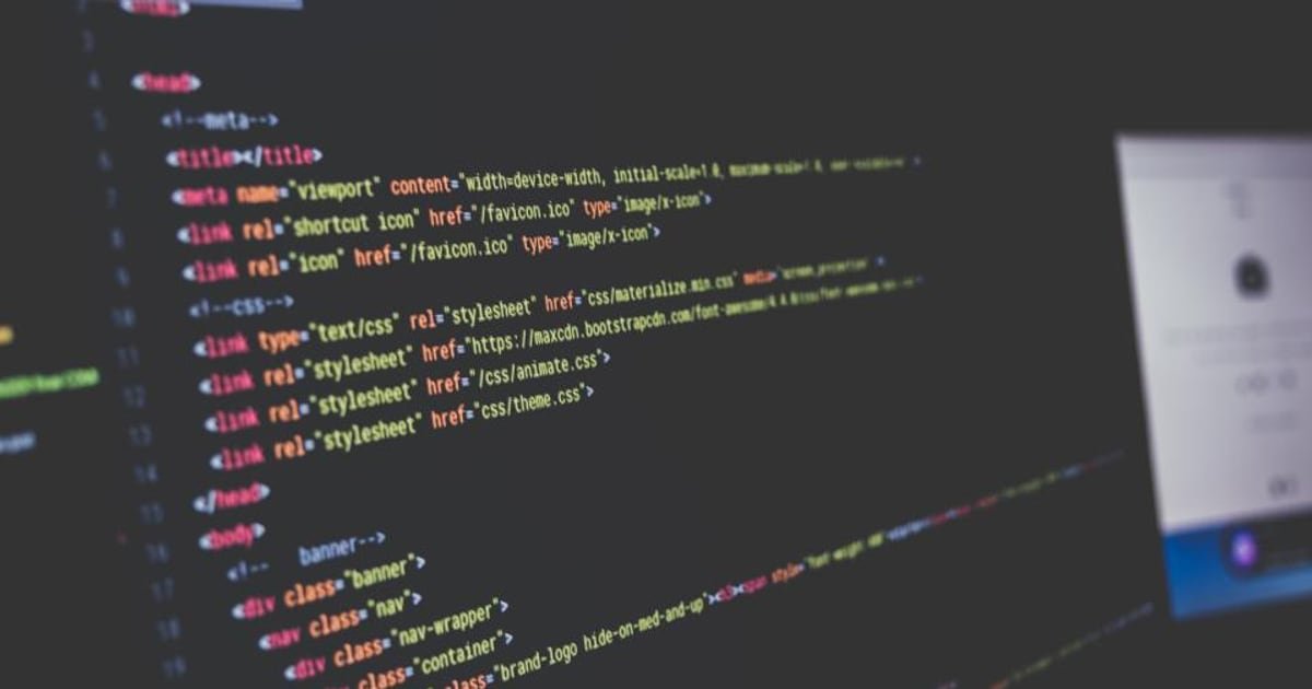 Code on a developer's monitor