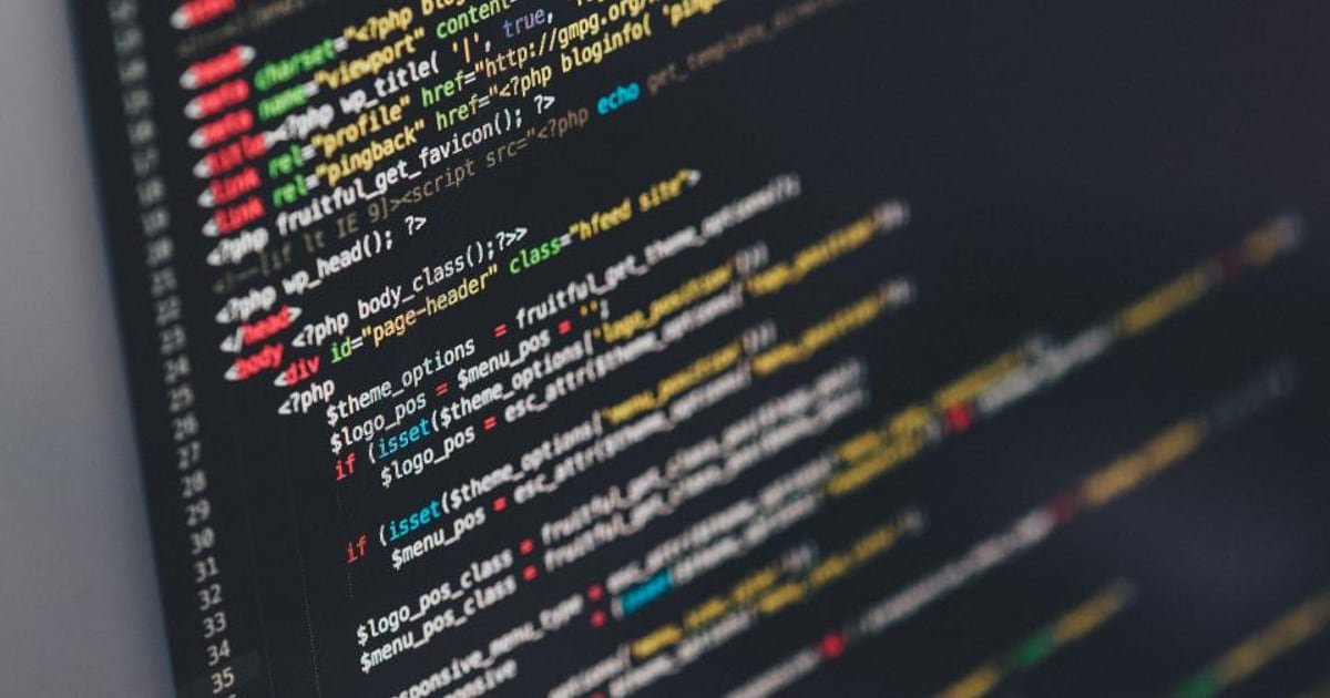 Program code filling a screen