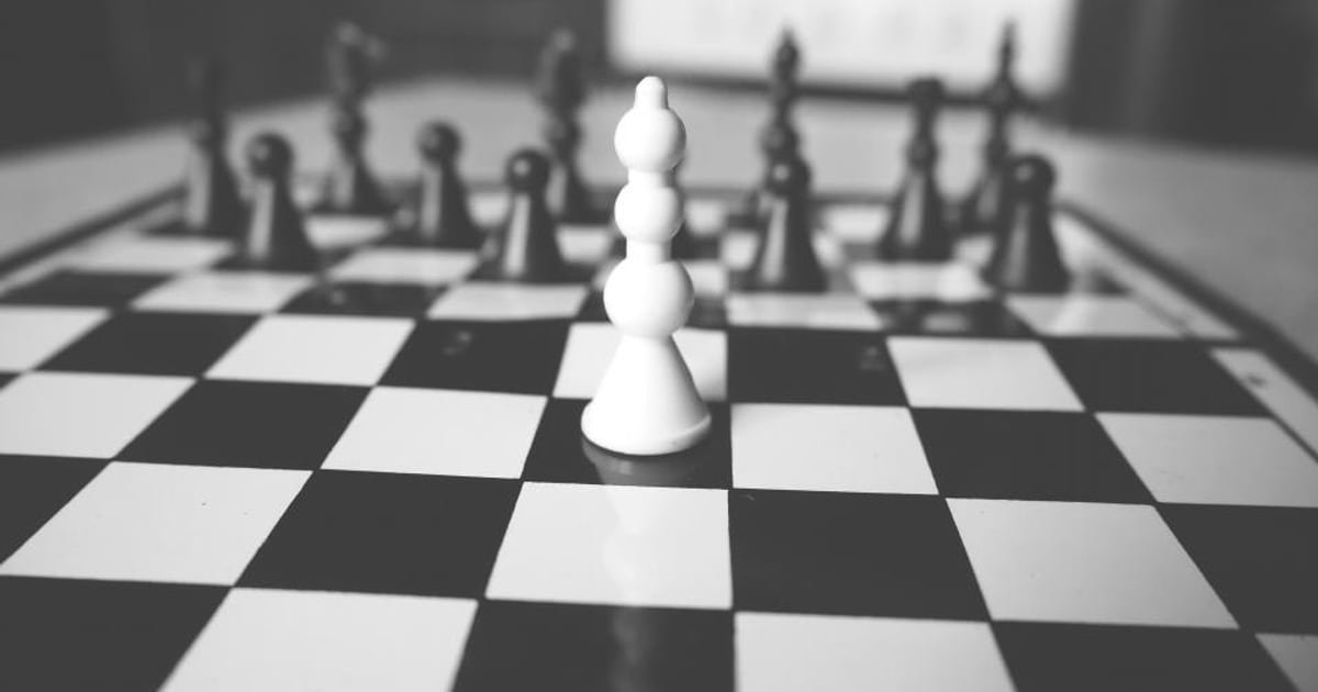 A board game in black and white