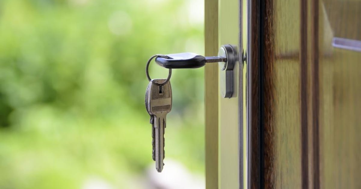 Keys in a door lock