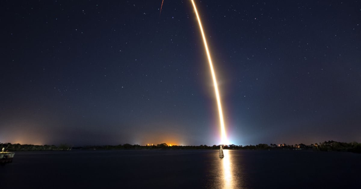 A rocket in flight